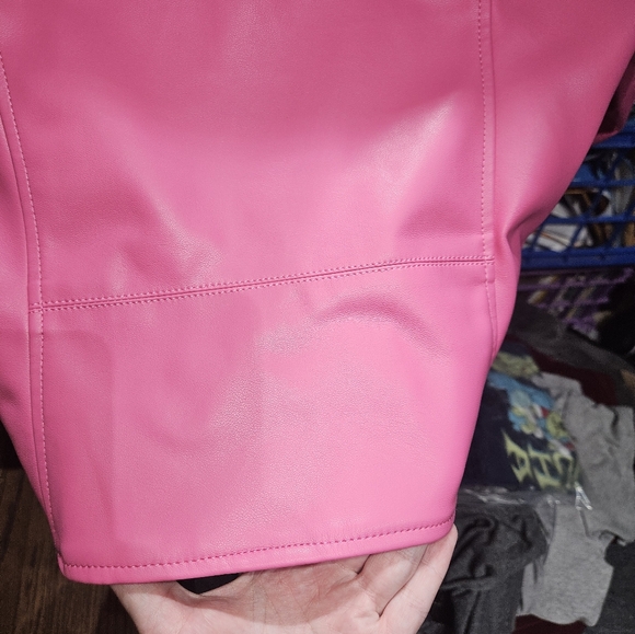 Torrid Faux Leather Pink Jacket - Picture 3 of 13